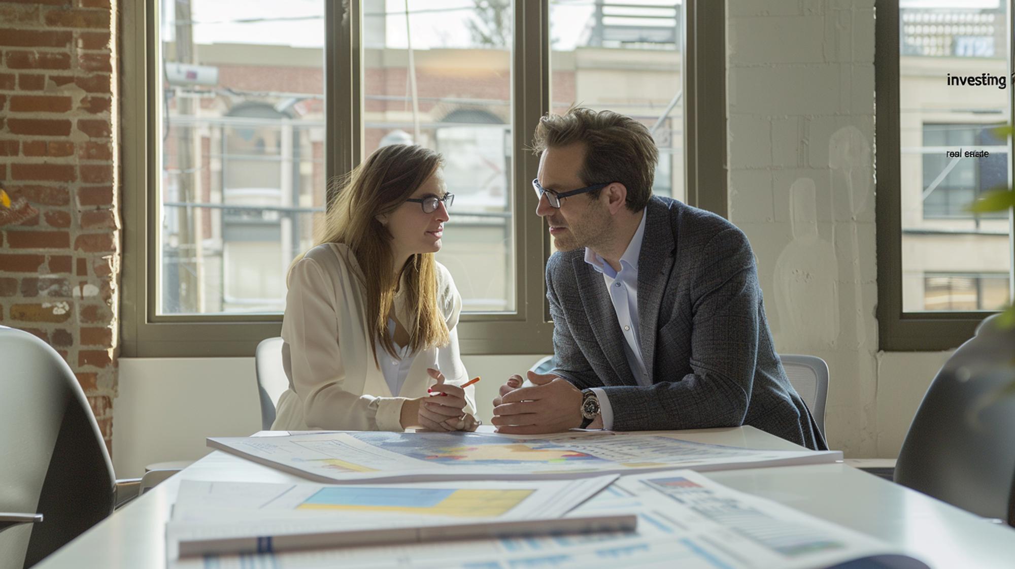 Advisor meeting with investor at desk